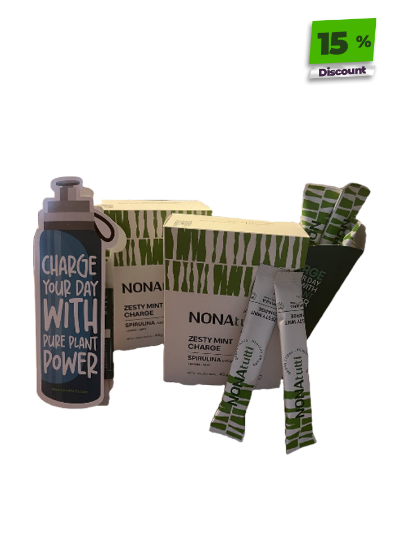 تصویر  پک یک ماهه - نوشیدنی اسپیرولینا با طعم نعنا و لیمو